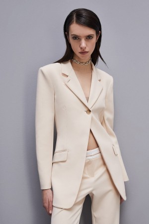 Patrizia Pepe Feminine One-button Jacket Béžový | 170562-ZIH