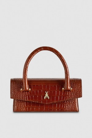 Patrizia Pepe Fly Bamby Croco Hnědé | 532467-BID