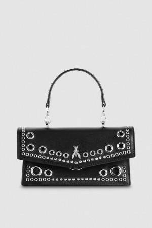 Patrizia Pepe Fly Bamby Eyelet Bag Černé | 549123-XAV