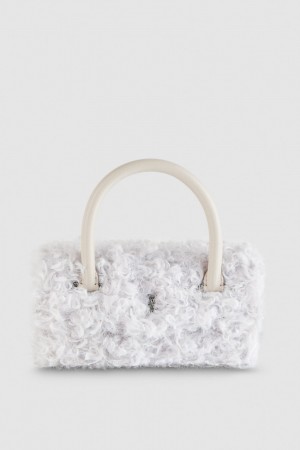 Patrizia Pepe Fly Bamby Fluffy Bag Bílé | 839140-JNH