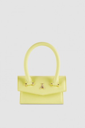 Patrizia Pepe Fly Bamby Leather Mini Shoulder Bag Žluté | 820517-TBQ