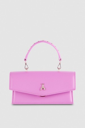 Patrizia Pepe Fly Bamby Leather Shoulder Bag Růžové | 498503-XIY