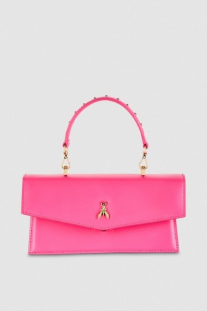 Patrizia Pepe Fly Bamby Leather Shoulder Bag Růžové | 173852-JTI