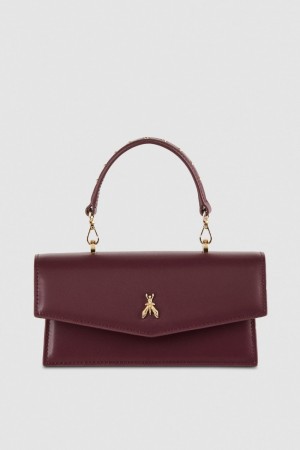 Patrizia Pepe Fly Bamby Leather Shoulder Bag Fialové | 673041-HNC