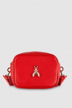 Patrizia Pepe Fly Camera Leather Shoulder Bag Červené | 450672-TLE